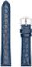 Hirsh Hirsch Horlogeband Crocograin Blauw - Leer - 16mm