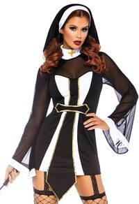 Leg Avenue Verleidelijke Kloosterzuster Halloween kostuum