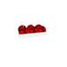 ROOD METALEN KAARS BROD 4 cm 6 STUKS