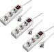 Merkloos Tafelcontactdoos - 3x - 3-voudig met schakelaar - Wit