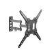 PureMounts TV muurbeugel, universeel kantelbare en draaibare wandhouder met scharnierarm, VESA max 400 x 400 mm, voor 23-55 inch platte en gebogen tv-monitoren tot 30 kg, zwart