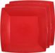 Santex Bordjes karton - 10x - vierkant - rood - 23 x 23 cm - feestbordjes