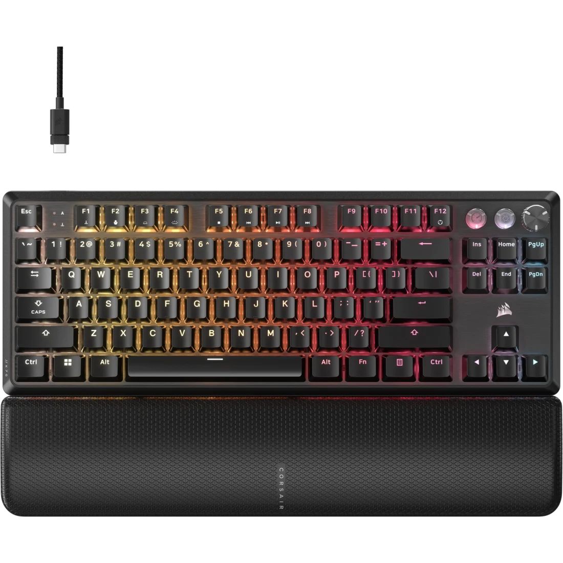 Corsair K70 PRO TKL - Tenkeyless Gaming Toetsenbord - Mechanisch - RGB - US Qwerty - Zwart