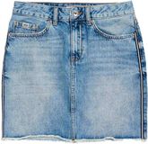 Superdry Denim Mini Rok Blauw W28 Vrouw