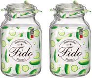 Bormioli Rocco Weckpot Fido Vierkant - 3 Liter - 2 stuks