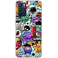 Bedrukte Oppo Bedrukt siliconen hoesje compatibel met Oppo Reno 6 5G Graffiti 2