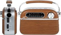 LTC Retro Nida-radio Draagbare BT USB MP3 Bluetooth AM/FM Bruin