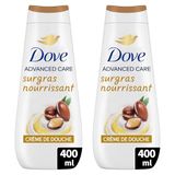 DOVE Douchegel, overvet, voedend, arganolie, 0% sulfaat, 2 x 400 ml