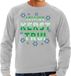 Bellatio Decorations Foute Kersttrui / sweater voor heren - lelijke kersttrui - grijs - kerstkleding S