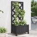 Maison Exclusive - Jardinière avec treillis, noire, 40x30x90 cm, en bois massif de sapin