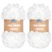 JubileeYarn Fun Finger Loops Jumbo-garen, polyester, 100 g/bol, wit, 2 stuks