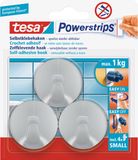 Tesa 9x Powerstrips ronde haken chroom small