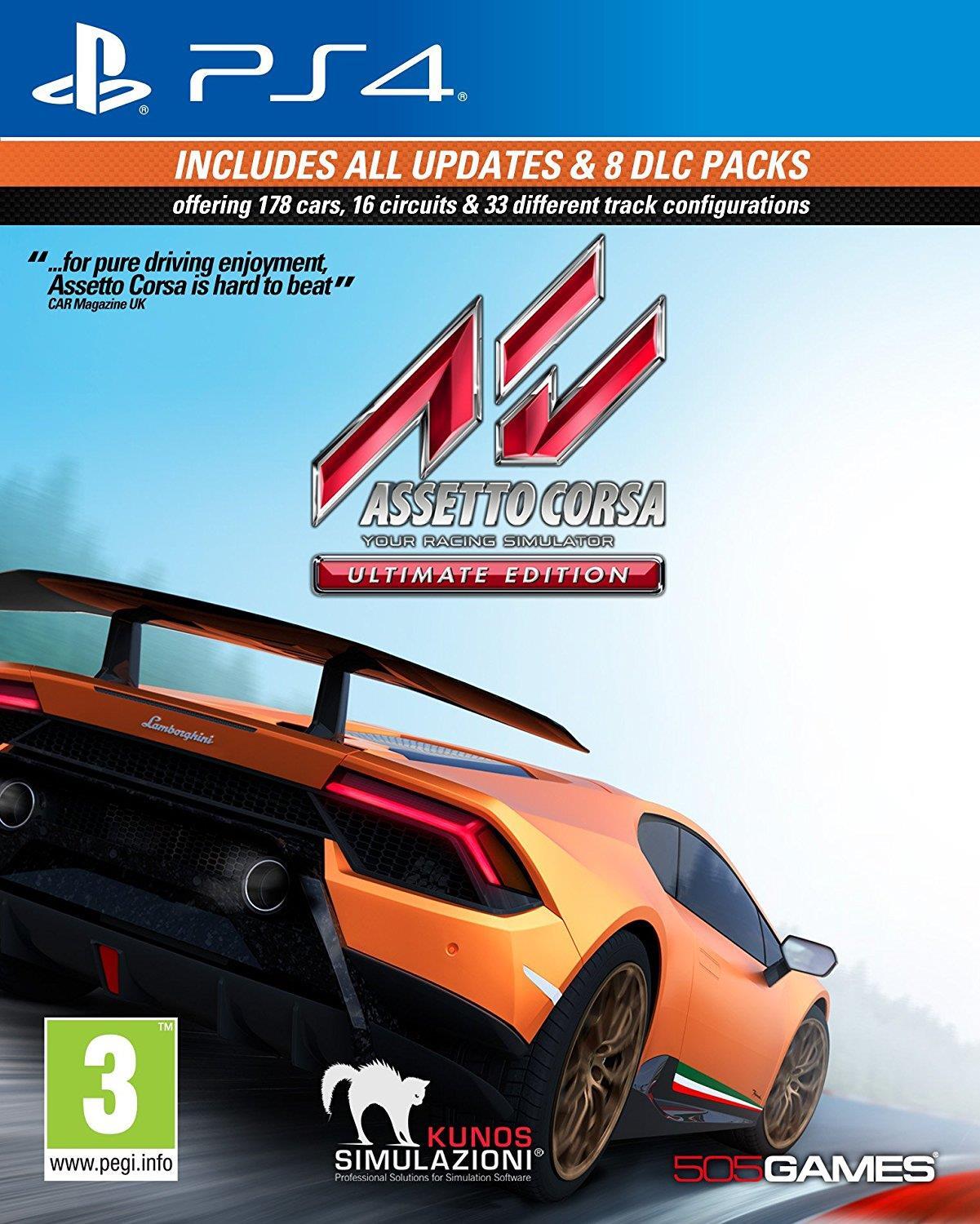 505 Games Assetto Corsa Ultimate Edition (Doostaal Frans)(PS4) PlayStation 4