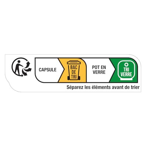 Etiketsticker Info-tri - Glazen pot met deksel - Bord met 42 stickers