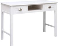 vidaXL Schrijftafel 110x45x76 cm Hout Wit