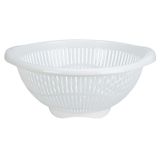 Excellent Houseware Keuken vergiet/zeef - wit - kunststof - 30 x 31 x 14 cm