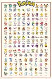 Pokémon Kanto 151 Unisex Poster - meerkleurig - Standard