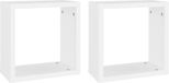 vidaXL Wandschappen kubus 2 st 30x15x30 cm wit