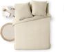 douceur d'intérieur Meline Sable 3-delige beddengoedset 260 x 240 cm 100% katoen geverfde garens