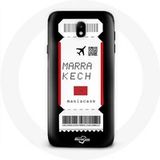 Maniacase Hoesje voor Samsung Galaxy S5 Vliegticket Marrakech Marokko