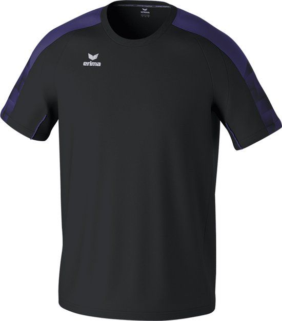 Erima Evo Star T-Shirt Heren - Zwart / Violet - Maat L