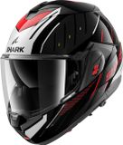 Shark Oxo Systeemhelm Motorhelm Rydger Zwart Zilver Rood - Maat M