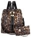 Sac à dos imperméable en cuir polyuréthane pour femme, sac de voyage et d'école avec de nombreux compartiments