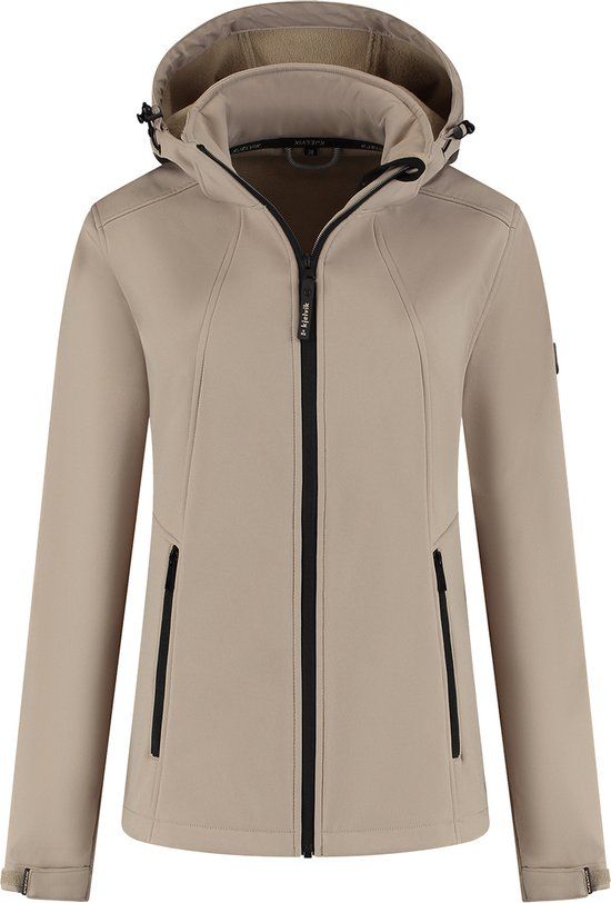 Kjelvik Outdoorjas Leah Zand - maat 46 - Vrouwen - Maat 46 - Polyester - Lente/Zomer 2025