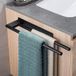 Yungeln Porte-serviettes sans perçage 304 acier inoxydable porte-serviettes porte-serviettes de bain porte-serviettes adhésif mural pour salle de bain et cuisine 39cm rond deux bras Noir