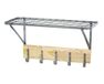Kitchen Craft Wandplank Industrial Keuken met haken, metaal, grijs/beige, 30 x 18 x 18 cm