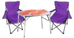 Mojawo 3-delige praktische set kampeer meubels: aluminium kampeertafel + 2 vissersstoelen