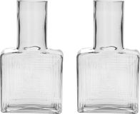 Bellatio Design Vase - 2x - clear transparent glass - D6 x H23 cm - vase