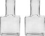 Bellatio Design Vase - 2x - clear transparent glass - D6 x H23 cm - vase