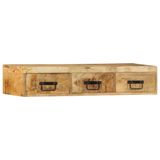 vidaXL Tv-meubel wandmontage 100x30x19 cm massief ruw mangohout