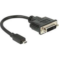 Delock - Videoadapter - 19 pin micro HDMI Type D male naar DVI-D female - 20 cm - zwart