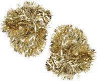 Ideas 4 Seasons Kerstslinger - 2 stuks - goud - 200 x 15 cm