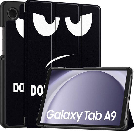 iMoshion Tablet Hoes Samsung Galaxy Tab A9 8.7 inch - Trifold Bookcase - Meerkleurig / Don't touch
