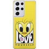ERT GROUP mobiel telefoonhoesje voor Samsung S21 ULTRA Looney Tunes Tweety 015