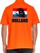Bellatio Decorations Oranje fan poloshirt voor heren - met leeuw en vlag - Holland / Nederland supporter - EK/ WK shirt / outfit L