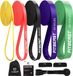 Merkloos Weerstandsbanden set met 5 niveaus van natuurlijk latex voor calisthenics, krachttraining en stretchen