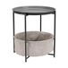 Amazon Basics Bijzettafeltje, opslag, rond, 45 x 45 x 48 cm (D x B x H), koolgrijs