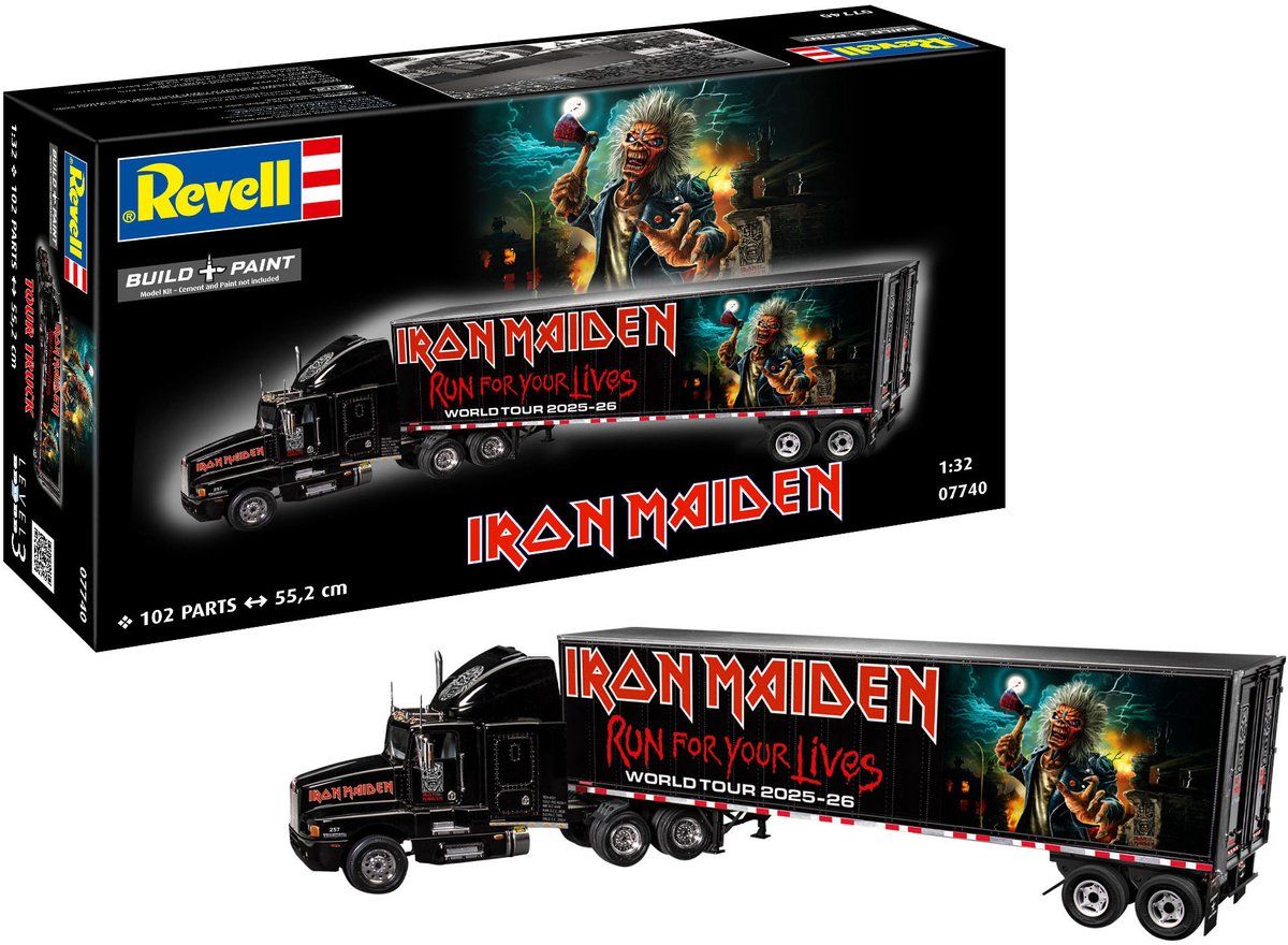 Revell 07740 Tour Truck Iron Maiden (50e verjaardag) 1:32 Schaal Ongebouwd/Ongeschilderd Plastic Model Kit