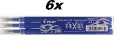 Pilot Frixion Pen Vullingen - 6 x 3 Stuks - Blauw