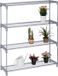 Merkloos Relaxdays Plantenrek voor binnen - 4 etages - HxBxD: 106x91x28 cm - Grijs - Metaal en kunststof