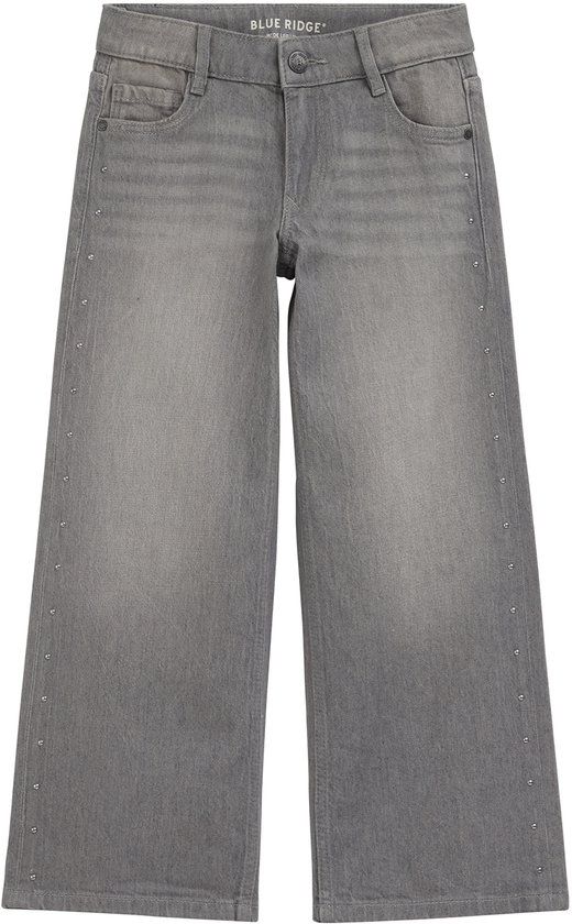 WE Fashion Meisjes wide leg jeans met studs