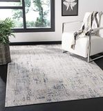 Safavieh Invista Collection INV437 tapijt voor binnen, woonkamer, slaapkamer, interieur, rechthoekig, geweven, 122 x 183 cm, crème-antraciet