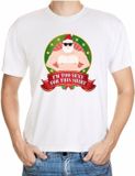 Bellatio Decorations Bol Foute kerst shirt wit - Gespierde Kerstman - Im too sexy for this shirt - voor heren M