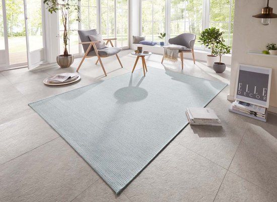 Elle Decoration Millau Vloerkleed - Blauw/Crème - 160x230 cm - Binnen & Buiten