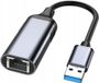 CO2 Adaptateur réseau USB vers Ethernet, LAN Gigabit RJ-45 10/100/1000 Mbps, Plug & Play, Indicateurs LED, Puce Realtek RTL8153, Aluminium Gris Sidéral, Compatible MacBook, PC, TV Box (USB)