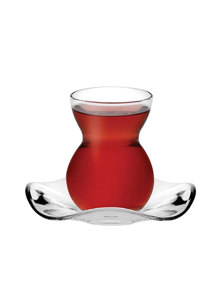 Pasabahce - Dantel Turkse theeglazen set 12 delig - 8693357423886